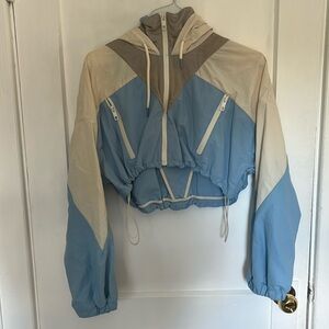 Zara 90s style cropped wind breaker jacket